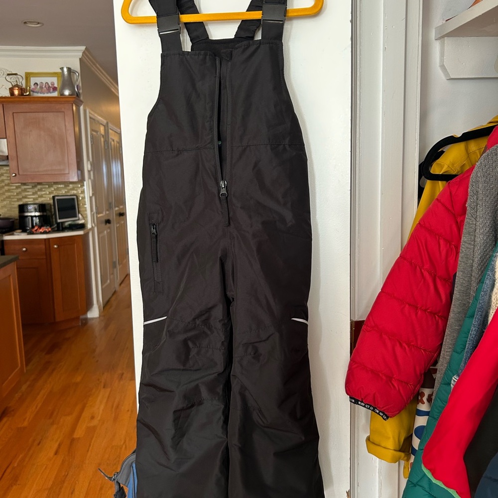 Kids Toddler Black Overalls snow pants bib